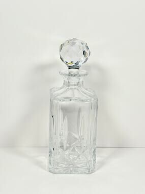 Atlantis Crystal Decanter with Faceted Stopper ~ Portuguese Crystal